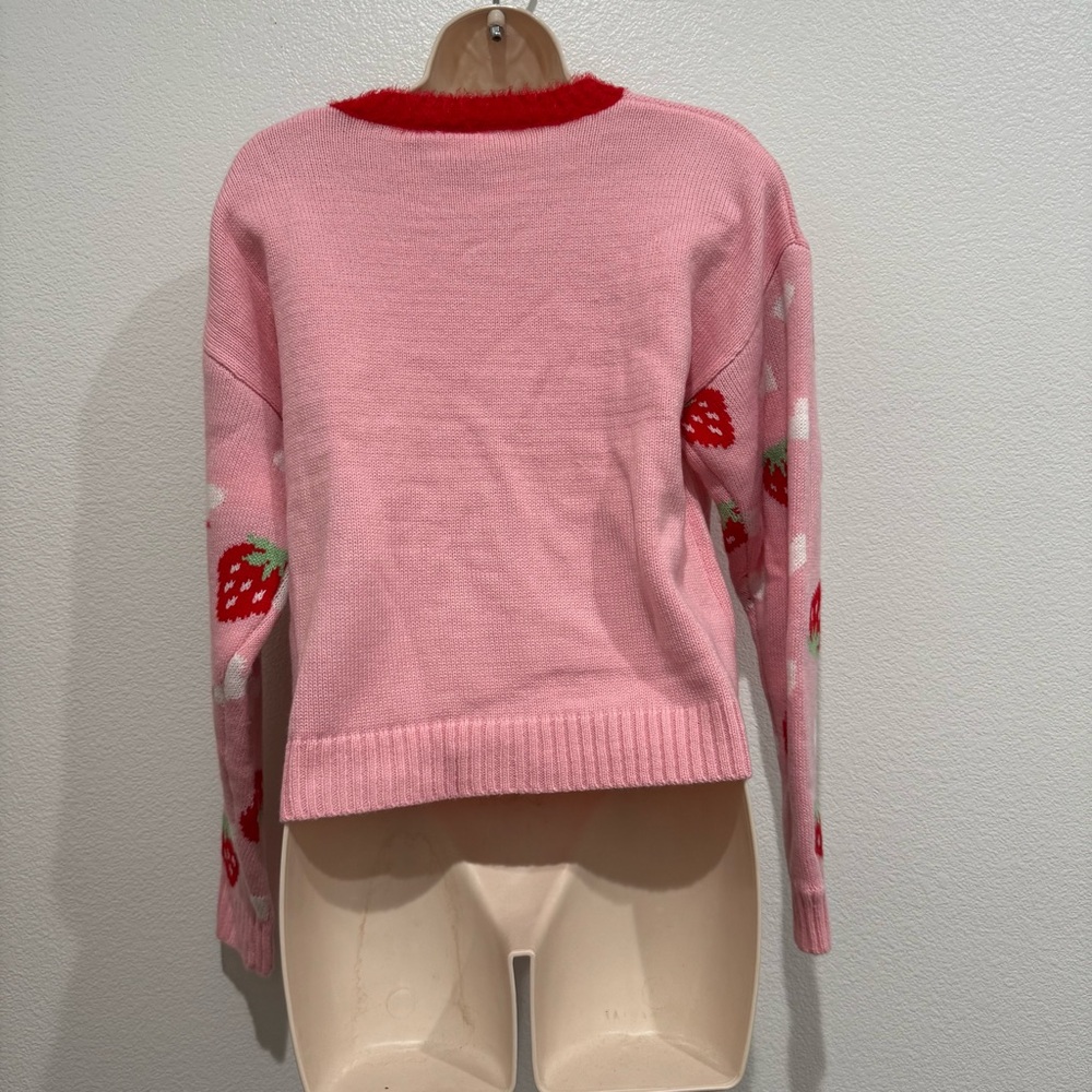 Strawberry Shortcake Pink Sweater Size S - Picture 4 of 6